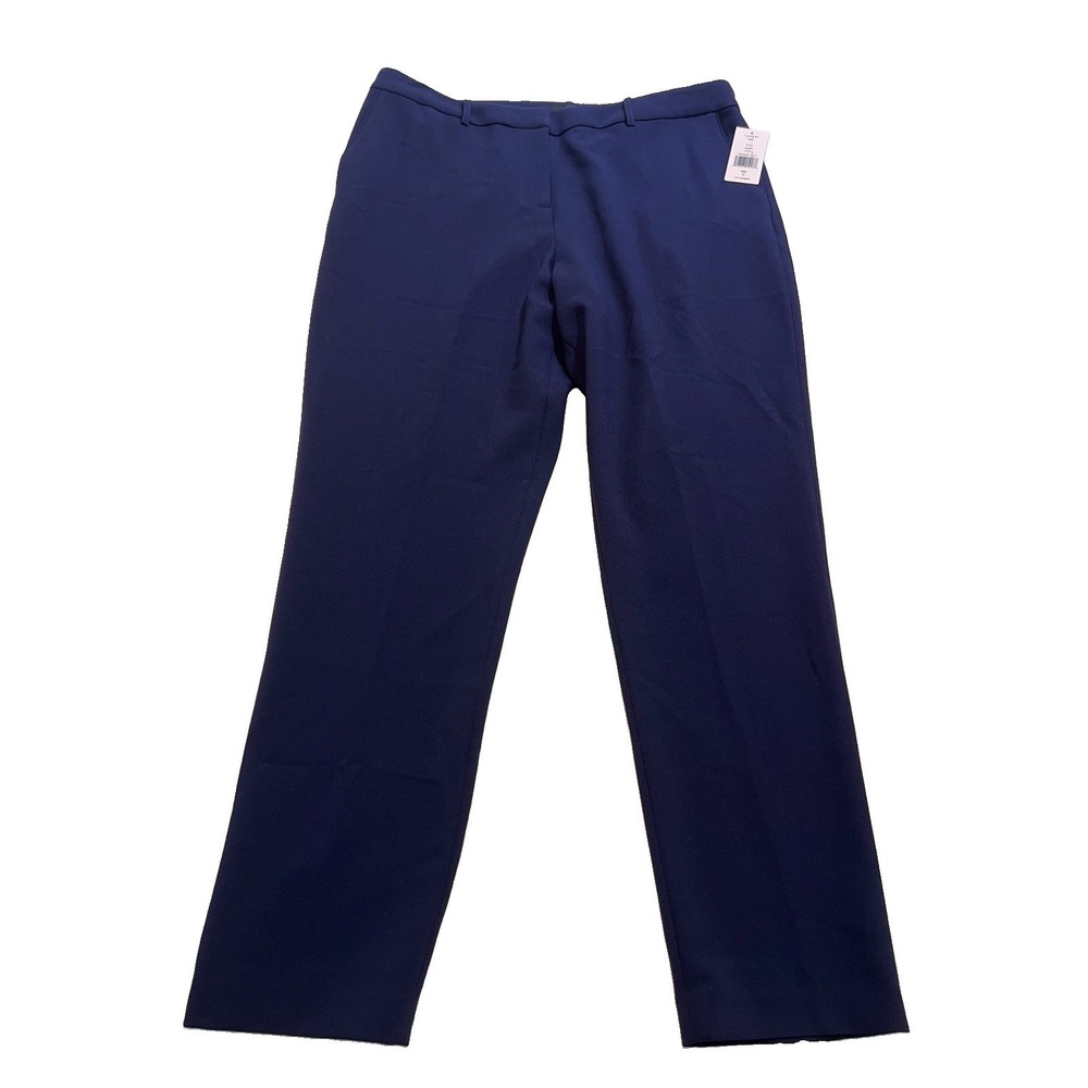 Tahari ASL Suit Pants Midnight Navy Blue Style Nam922 Size 14